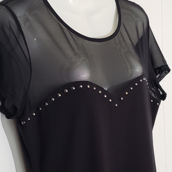 H&M Sheer Mesh Insert Dress Size L - Picture 2 of 8